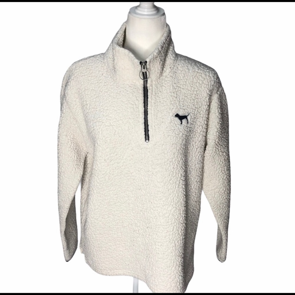 PINK Victoria’s Secret 1/4 Zip Sherpa